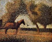 Georges Seurat The Harness Carriage oil on canvas
